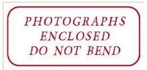 LARGE SELF INKING PHOTOGRAPHS DO NOT BEND RUBBER STAMP  