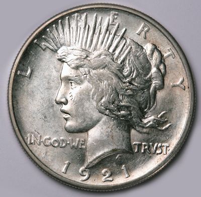 1921 Peace Dollar Nice BU  