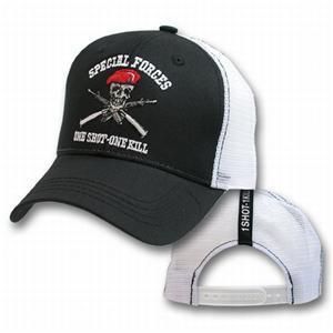 ONE SHOT,ONE KILL,ARMY,MARINES,TRUCKER,MESH HAT,CAP  