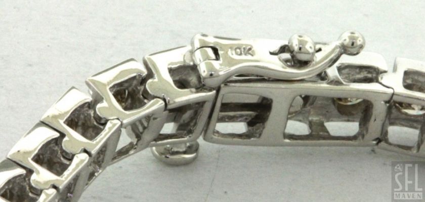 10K WHITE GOLD 5.0CT DIAMOND LINE BRACELET  