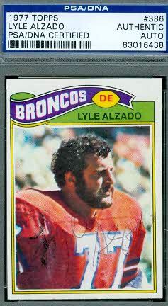 LYLE ALZADO SIGNED 1977 TOPPS AUTOGRAPH PSA/DNA  