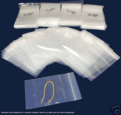 500 ZIPPER BAG POLY PLASTIC BAGGIES ZIPLOCK 4X 6  