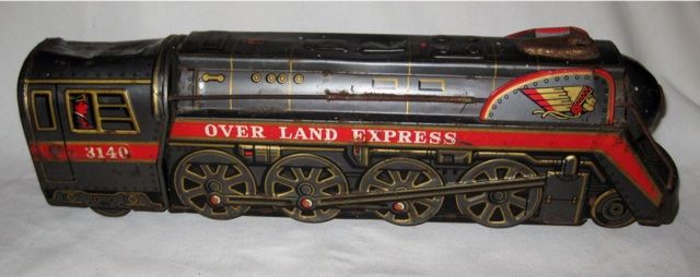 Vtg Modern Toys Japan Litho Trains OVER LAND EXPRESS  