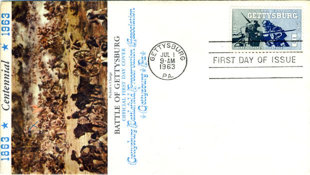 1180 BATTLE OF GETTYSBURG FDC BY GETTYSBURG BATTLEFIELD  