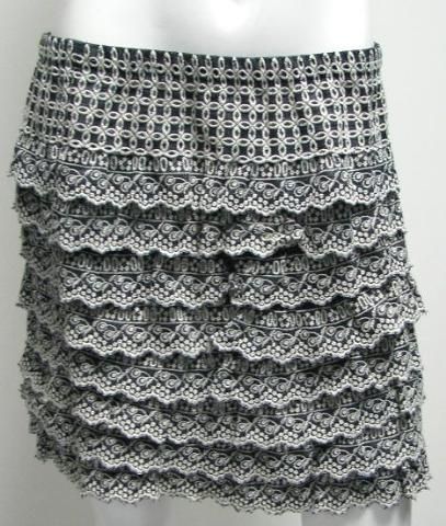 NEW $225 DEBY DEBO EMBROIDERED TIERED SKIRT  