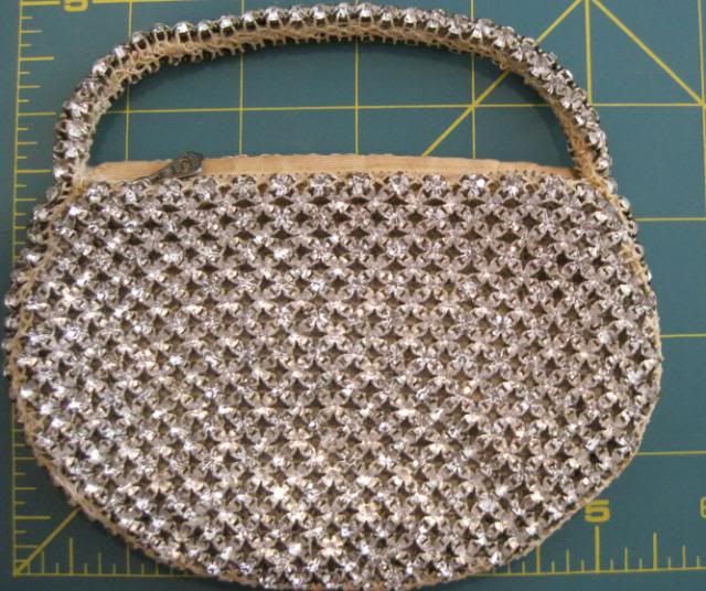 Vintage Selco Rhinestone Evening Bag Purse Prong Set Signed C 1937 