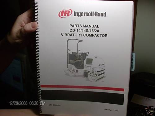 ingersoll rand DD 14/14S/16/20 Vib. Comp. parts manual  