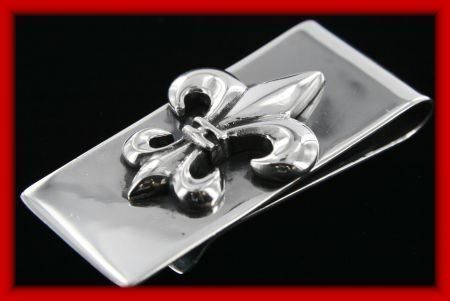 King Baby Studios 925 Fleur De Lis MONEY CLIP Sterling  