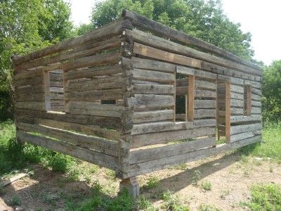 Antique Vintage Log Cabin Hand Hewn Hemlock Oak 1800s  