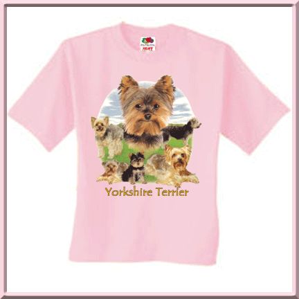 Yorkshire Terrier Lawn Collage Yorkie Dog T Shirt KIDS  