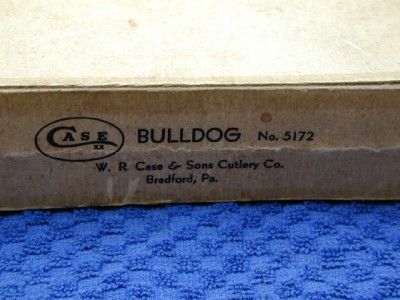 CASE XX 1965 1969 BURNT STAG BULLDOG CLASP KNIFE VINTAGE 5172 BOX 