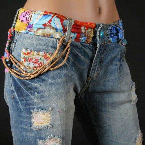 New2011 Desigual Sparrow Schone Patchwork Pants Jeans Great Only 