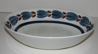 ARABIA FINLAND BOTNIA BROWN BLUE SERVING BOWL PROCOPE ?  