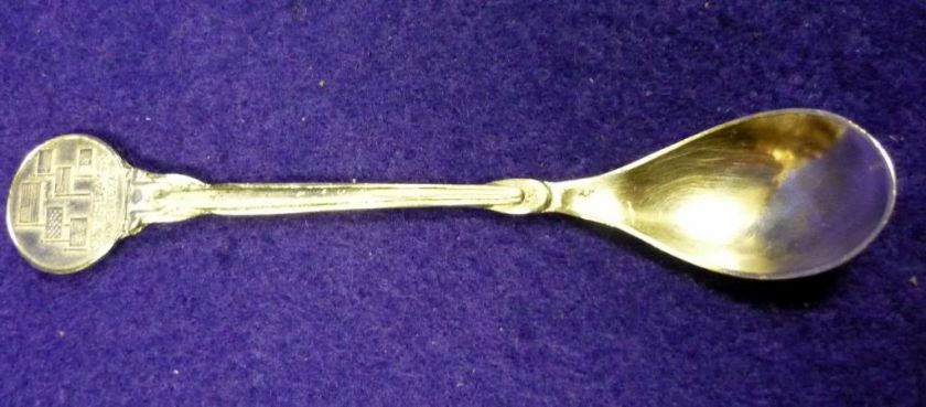 MINIATURE QUADRUPLE PLATE SIX FLAGS OVER TEXAS SPOON  