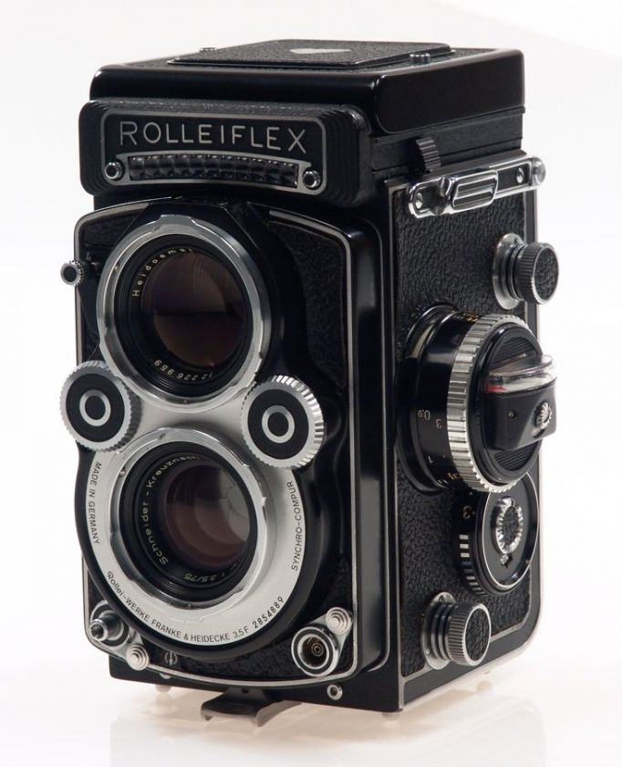 ROLLEIFLEX TLR WHITE FACE 3.5 F RARE MINT XENOTAR CASED  