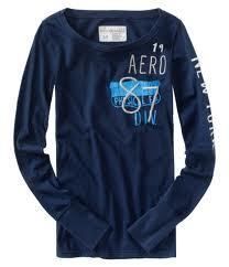 NWT Aeropostale Longsleeve Logo Shirt top sz XL XLarge  