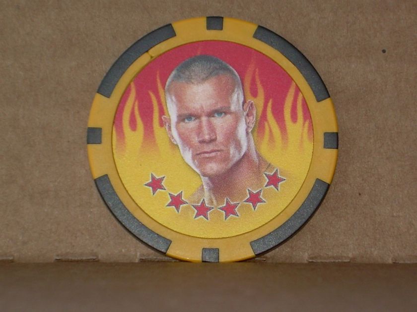 2011 Topps WWE Power Chipz RANDY ORTON 7 Game Chip  