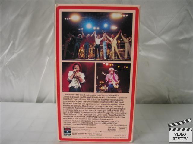 Air Supply   Live in Hawaii VHS  