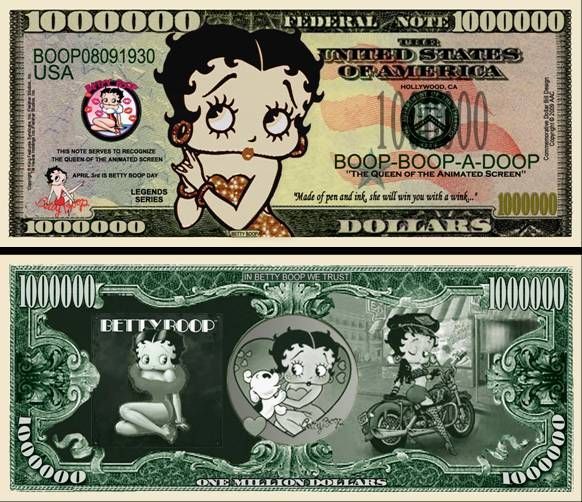 BETTY BOOP DOLLAR BILL (2/$1.00)  