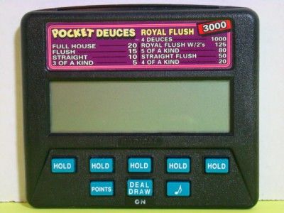 POCKET DEUCES *3000* Electronic Handheld Game by RADICA  