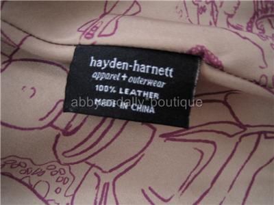 NWT Hayden Harnett Black Ladys Leather Jacket   RETAILS $490  