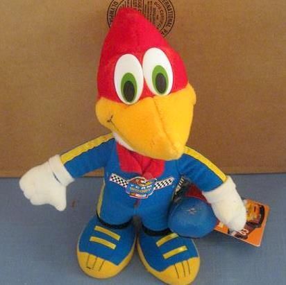 WOODY Woodpecker Nascar Toy kids Movie Plush Bird Race  