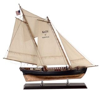 Katy Of Norfolk Pilot Boat Wooden Ship Model Sailboat Authentic Models 