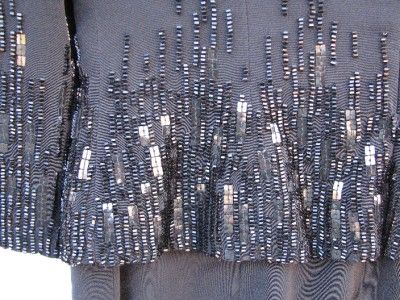 XS MOB Evening Beaded Holiday Dress Black Prom Cruise GOWN Alfred 