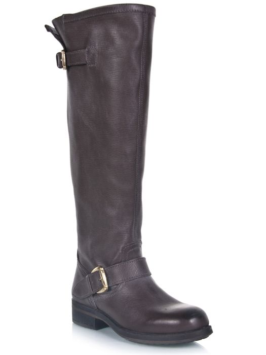 STEVE MADDEN LINDLEY Women Leather Motorcycle Knee High Riding Boot sz 