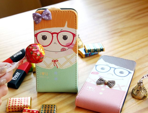   (boy)/HAPPYMORI iPhone 4, 4S Korean cute leather case cover  