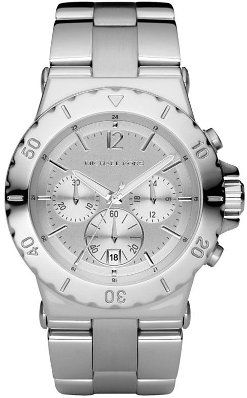   KORS Silvertone Chronograph Quartz Womens Watch MK 5312 New Authentic