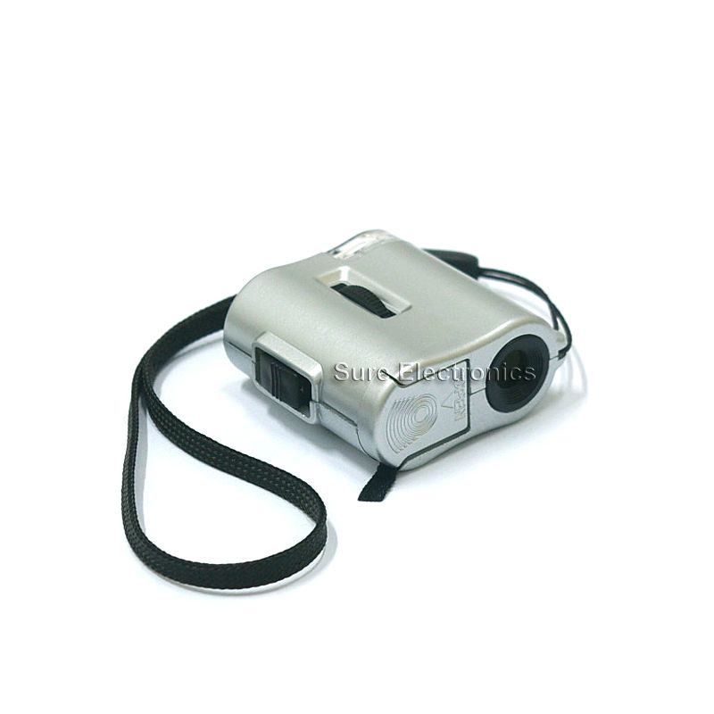 60X Pocket Mini Microscope w UV Light  