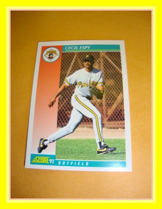 SCORE 1992, #673 Cecil Espy, Pirates  