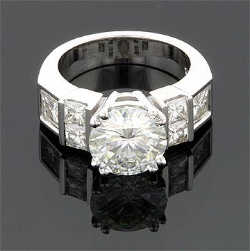 58 14KW MOISSANITE SPECTACULAR JULIA RING ~ EXCLUSIVE  