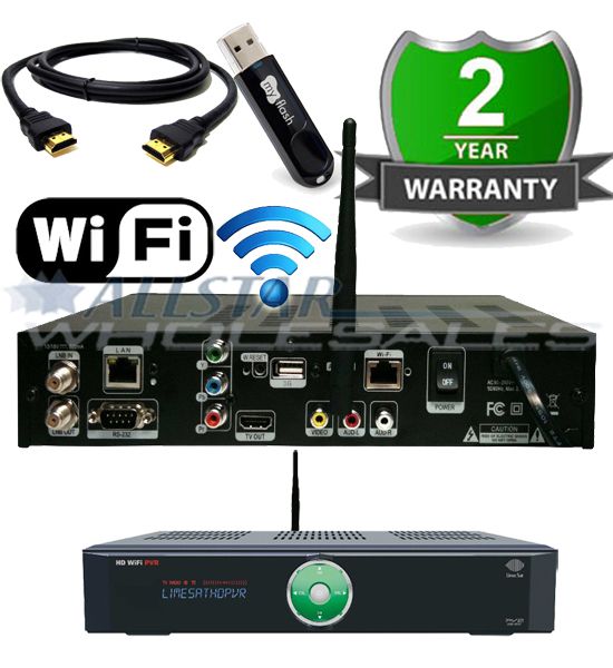 Limesat HD MAX w/ Built in WiFi + 2 Year Warranty + SK300 + FREE HDMI 