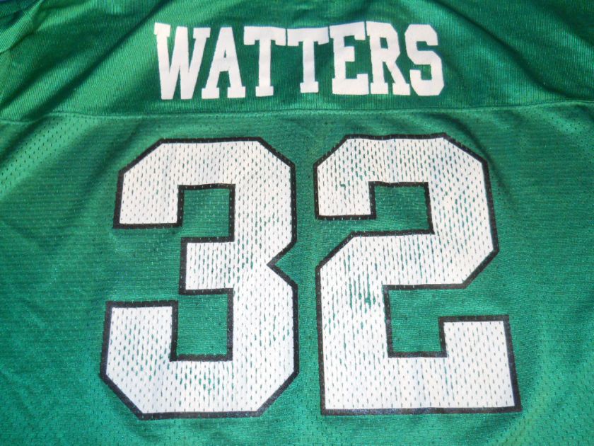 vintage 90S RICKY WATTERS PHILADELPHIA EAGLES KELLY GREEN MESH JERSEY 