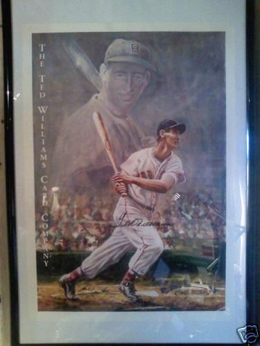 1993 TED WILLIAMS CARD COMPANY Dual AUTO Lithograph TED WILLIAMS 