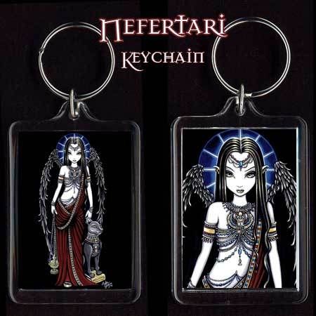 Gothic Egyptian Angel Fairy Art Myka Keychain Nefertari  