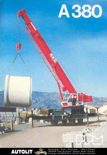 1985 PPM A380 Boom Crane Truck Brochure France  