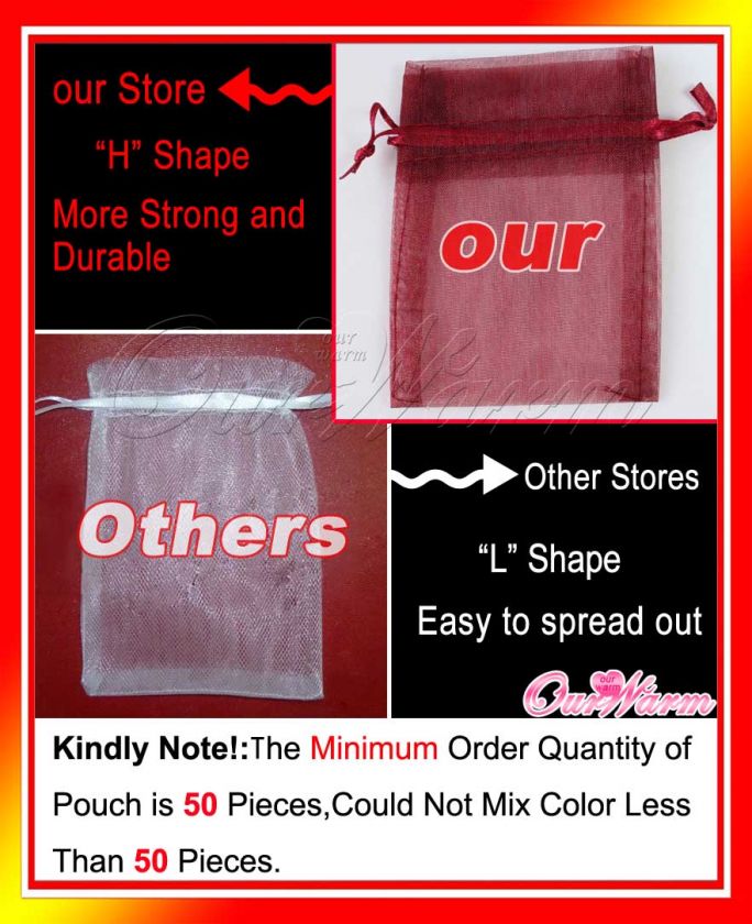   Organza Pouch 4x6 10x15cm Wedding Favor Gift Candy Bag Colors U Pick