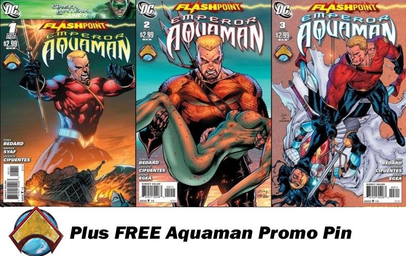 piece set. Emperor Aquaman #1, #2 and #3 complete set PLUS free 