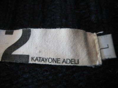 KAYATONE ADELI blue TURTLENECK SWEATER size L misses 10 approx