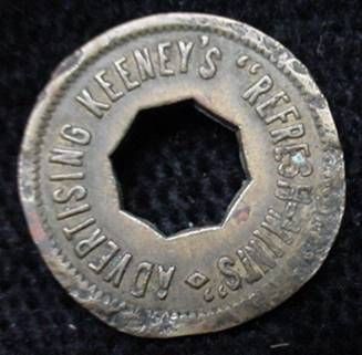 KEENEYS REFRESH MINTS Advertising Trade Token 5 Cents  