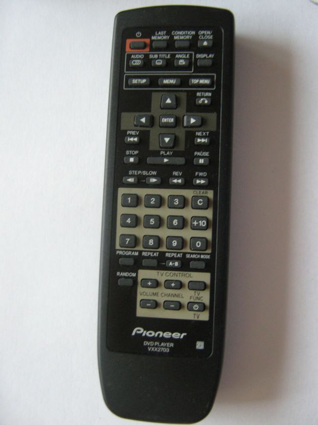 Pioneer DVD Player Remote VXX2703 DV353 DV434 DV444 **  