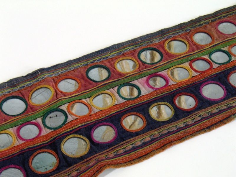  Tribal Authentic Vintage Wide hand embroidered Belt in vivacious 