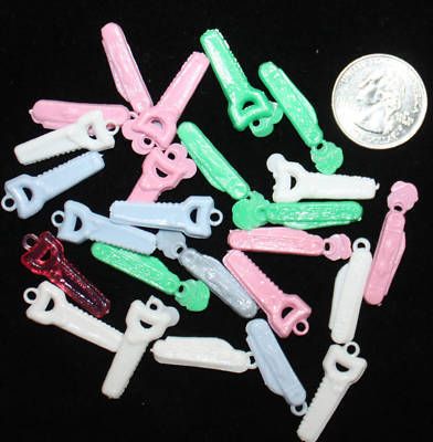 25pc~New Vintage HANDSAW POCKETKNIFE TOOL Gumball Charm Miniature 