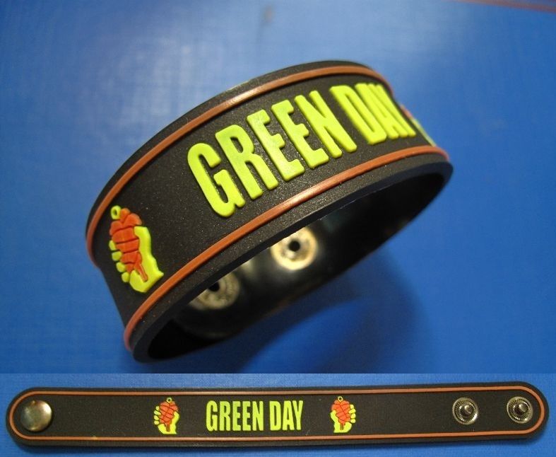 GREEN DAY RUBBER WRISTBAND BRACELET  