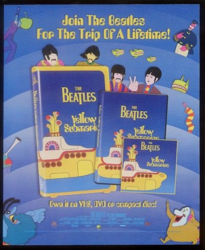 1999 The Beatles Yellow Submarine movie promo print ad  