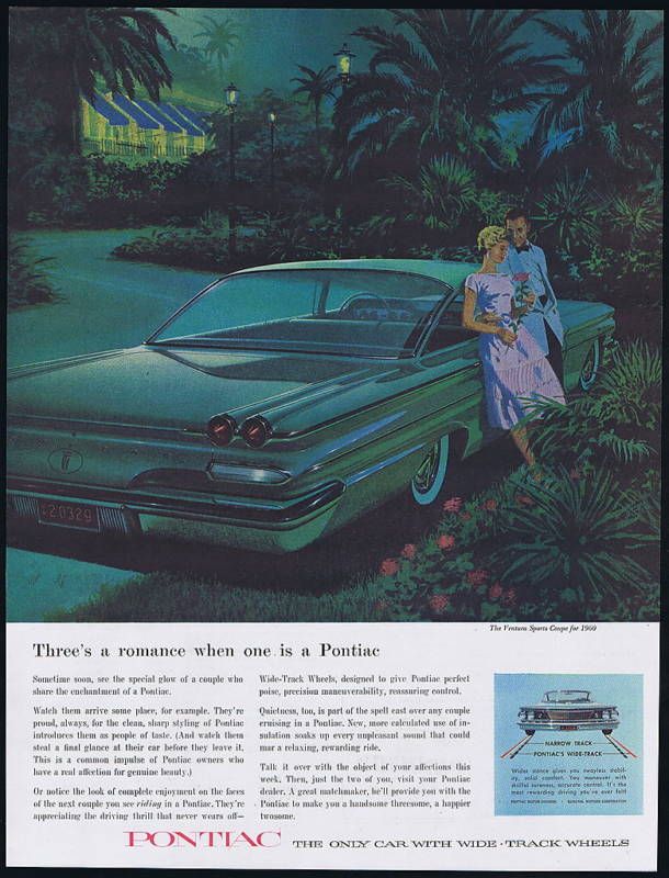 1960 Pontiac Ventura Sports Coupe Car VK AF Art Ad  