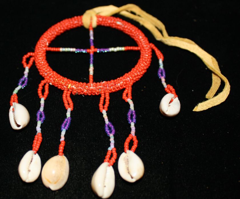 NATIVE AMERICAN CHIPPEWA CREE BEADED DREAM CATCHER 6 VERY TIGHT 